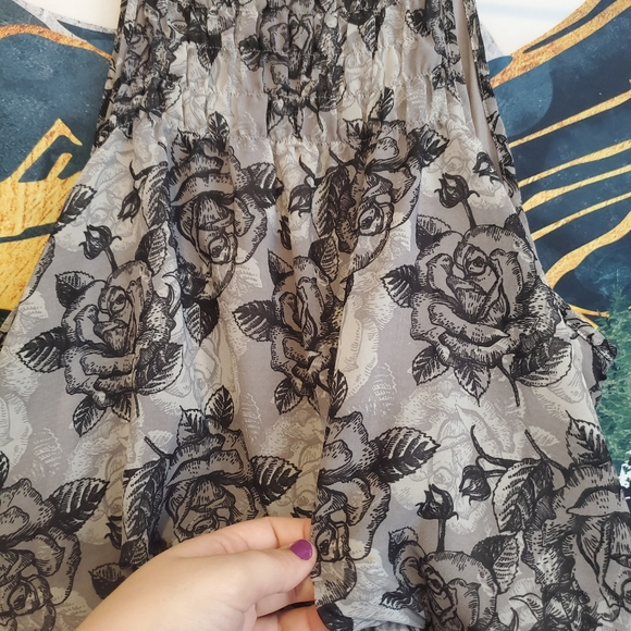 Long Dark Floral Dress - Picture 5 of 5